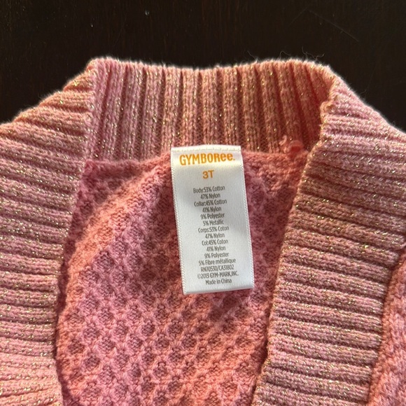 Gymboree Pink Textured Knit Sweater - Picture 2 of 3